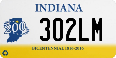 IN license plate 302LM