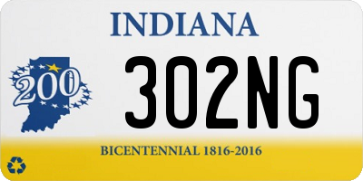 IN license plate 302NG