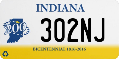 IN license plate 302NJ