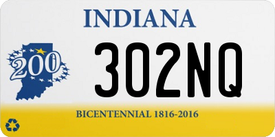 IN license plate 302NQ