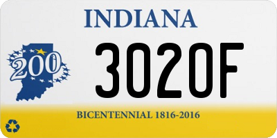 IN license plate 302OF