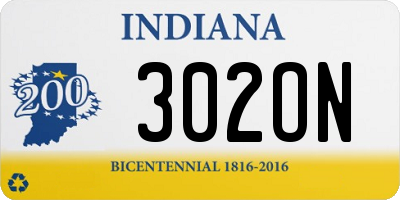 IN license plate 302ON