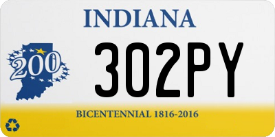 IN license plate 302PY