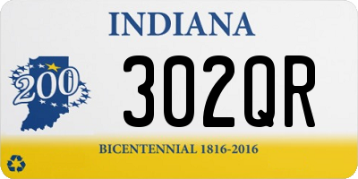 IN license plate 302QR