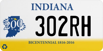 IN license plate 302RH