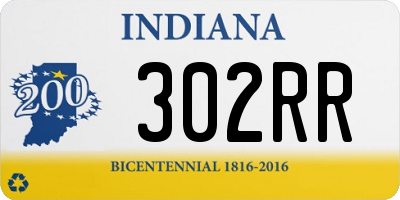 IN license plate 302RR