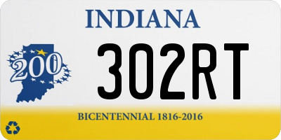 IN license plate 302RT