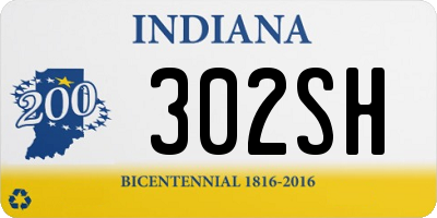 IN license plate 302SH