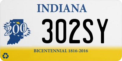 IN license plate 302SY