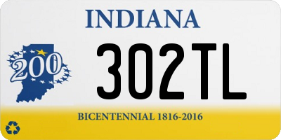 IN license plate 302TL