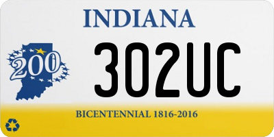 IN license plate 302UC