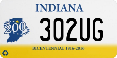 IN license plate 302UG