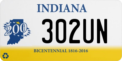 IN license plate 302UN