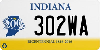 IN license plate 302WA