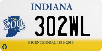 IN license plate 302WL