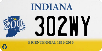 IN license plate 302WY