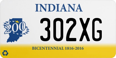 IN license plate 302XG