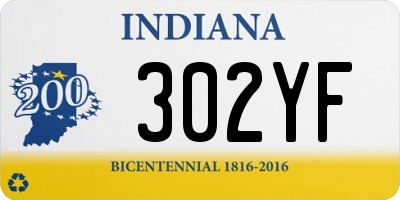 IN license plate 302YF