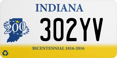 IN license plate 302YV