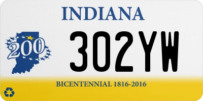 IN license plate 302YW