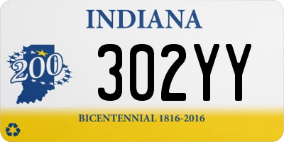 IN license plate 302YY