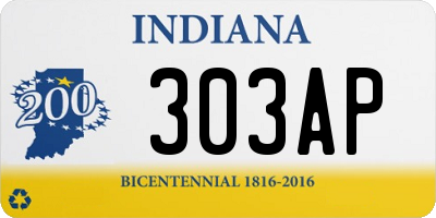 IN license plate 303AP