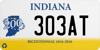 IN license plate 303AT