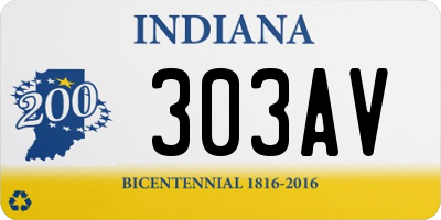 IN license plate 303AV
