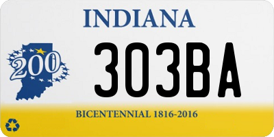 IN license plate 303BA