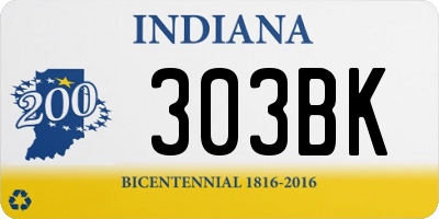 IN license plate 303BK