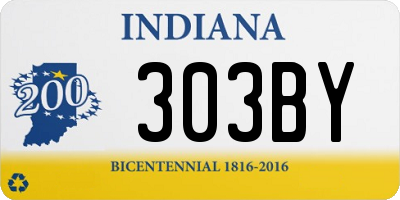 IN license plate 303BY