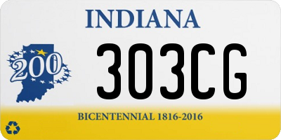 IN license plate 303CG