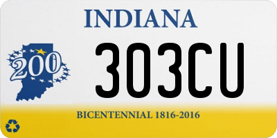 IN license plate 303CU
