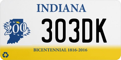 IN license plate 303DK