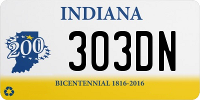 IN license plate 303DN