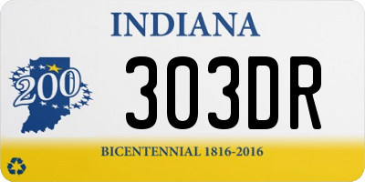 IN license plate 303DR