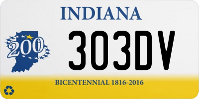 IN license plate 303DV
