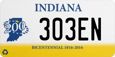 IN license plate 303EN