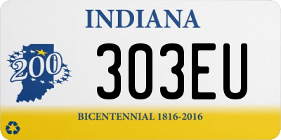 IN license plate 303EU