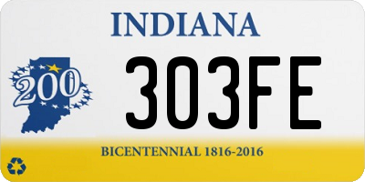 IN license plate 303FE