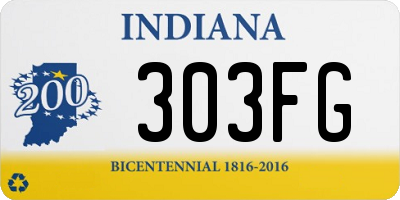 IN license plate 303FG