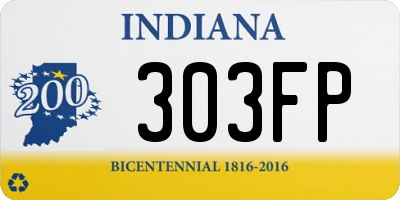 IN license plate 303FP