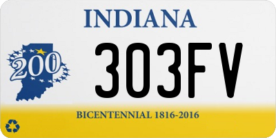 IN license plate 303FV