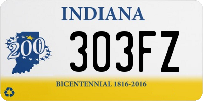 IN license plate 303FZ