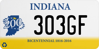 IN license plate 303GF