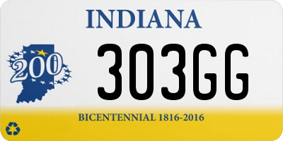 IN license plate 303GG