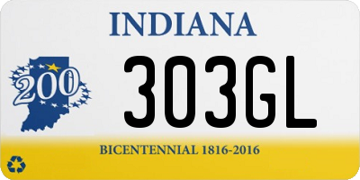 IN license plate 303GL