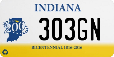 IN license plate 303GN