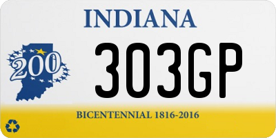 IN license plate 303GP