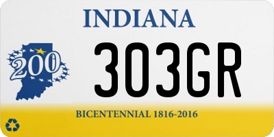 IN license plate 303GR